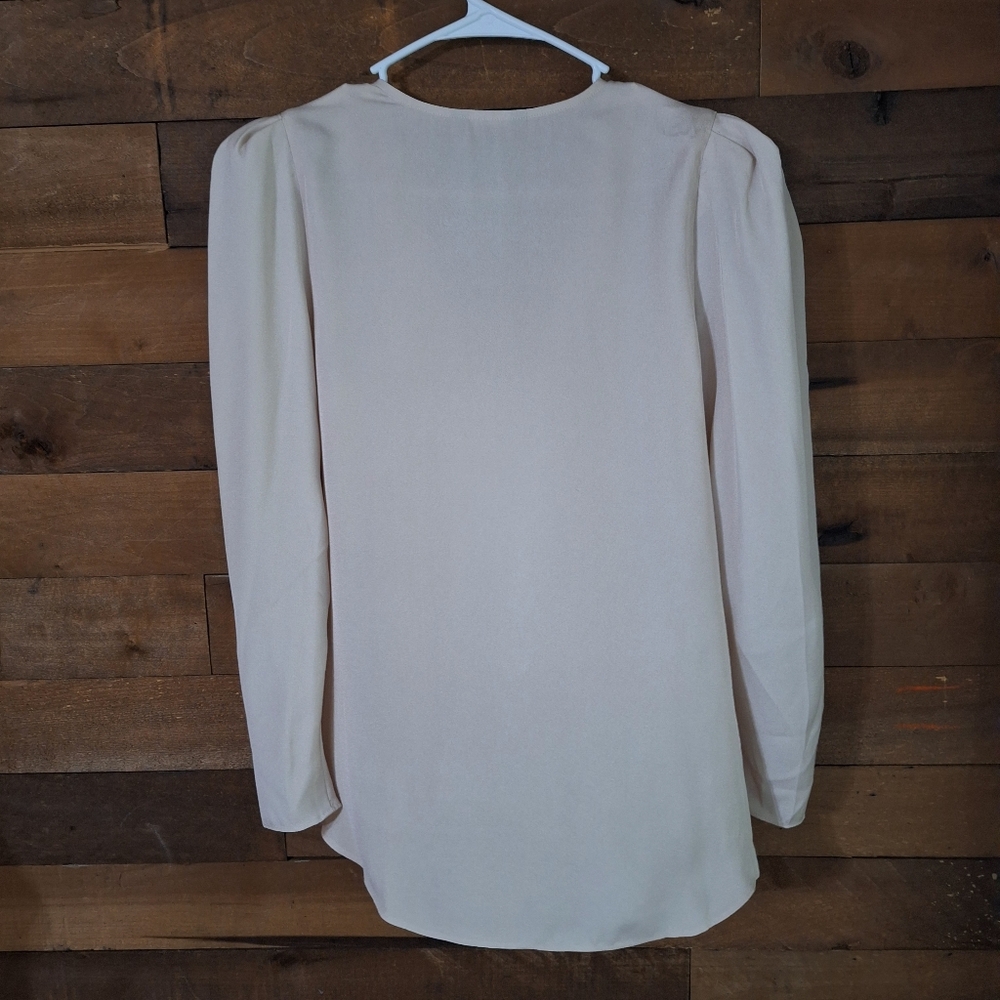 Express Cream Puff Sleeve Wrap Blouse - Picture 5 of 5